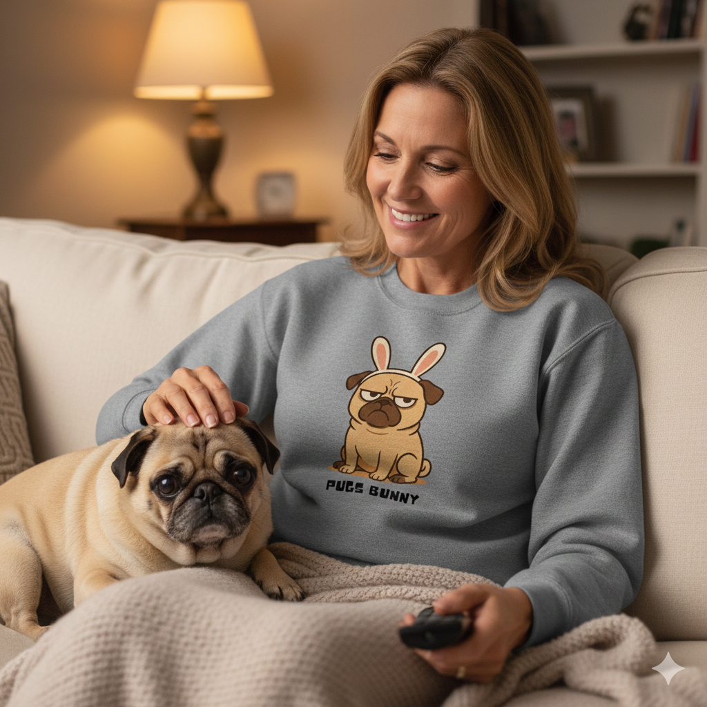 Pugs Bunny Crewneck Unisex
