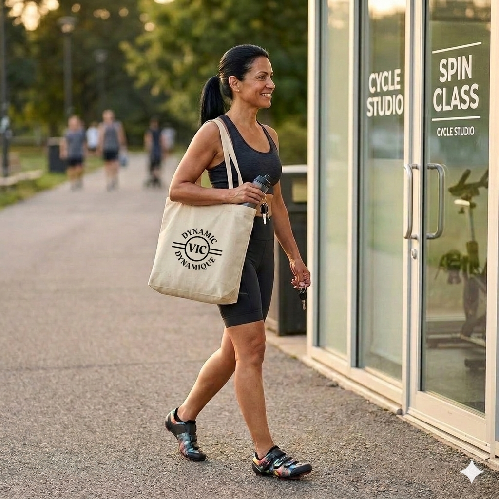 Dynamic Vic Black logo Tote Bag