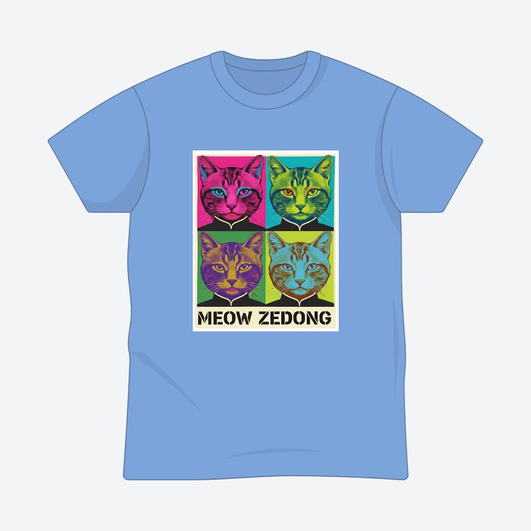 Meow Zedong T-shirt For Men