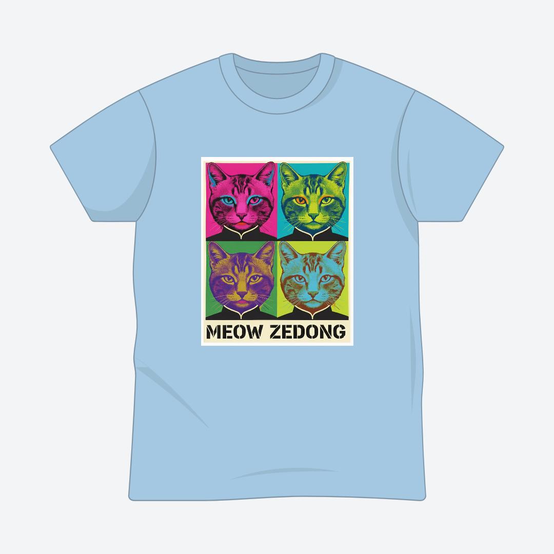 Meow Zedong T-shirt For Men