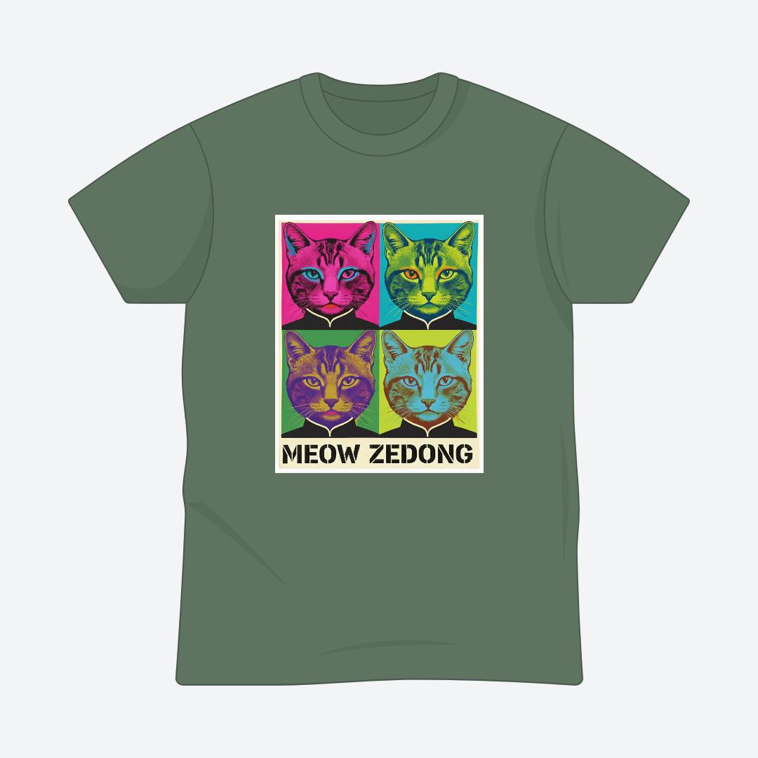 Meow Zedong T-shirt For Men