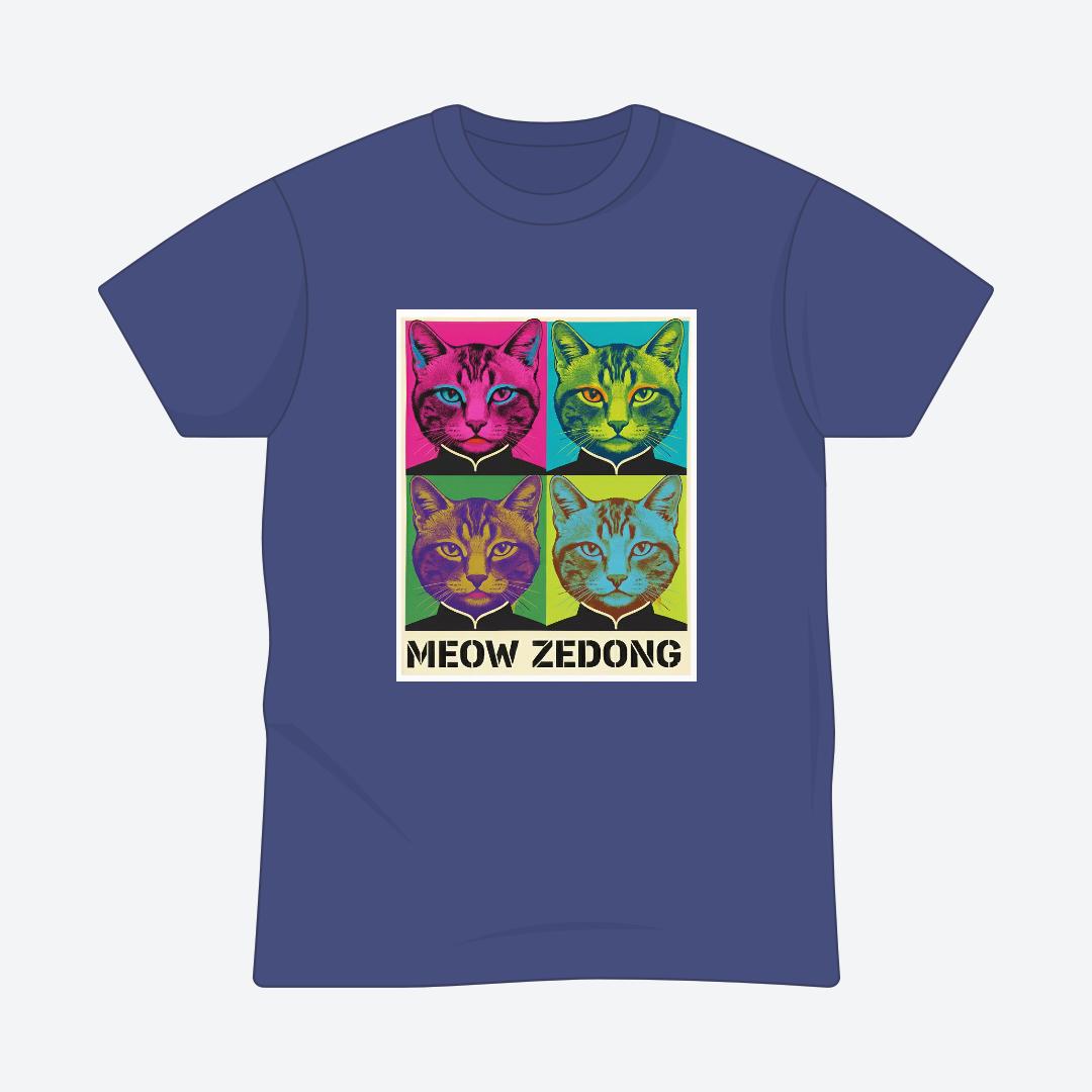 Meow Zedong T-shirt For Men