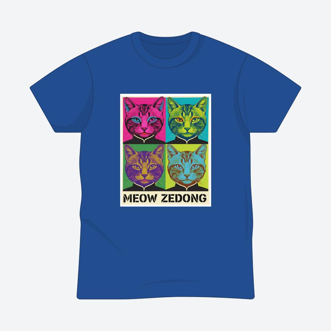 Meow Zedong T-shirt For Men