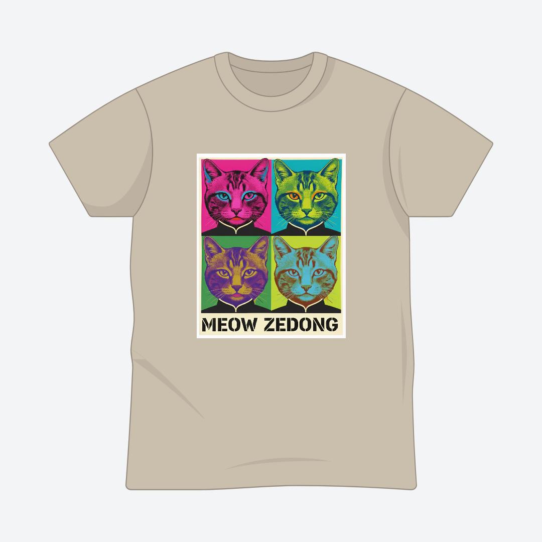 Meow Zedong T-shirt For Men