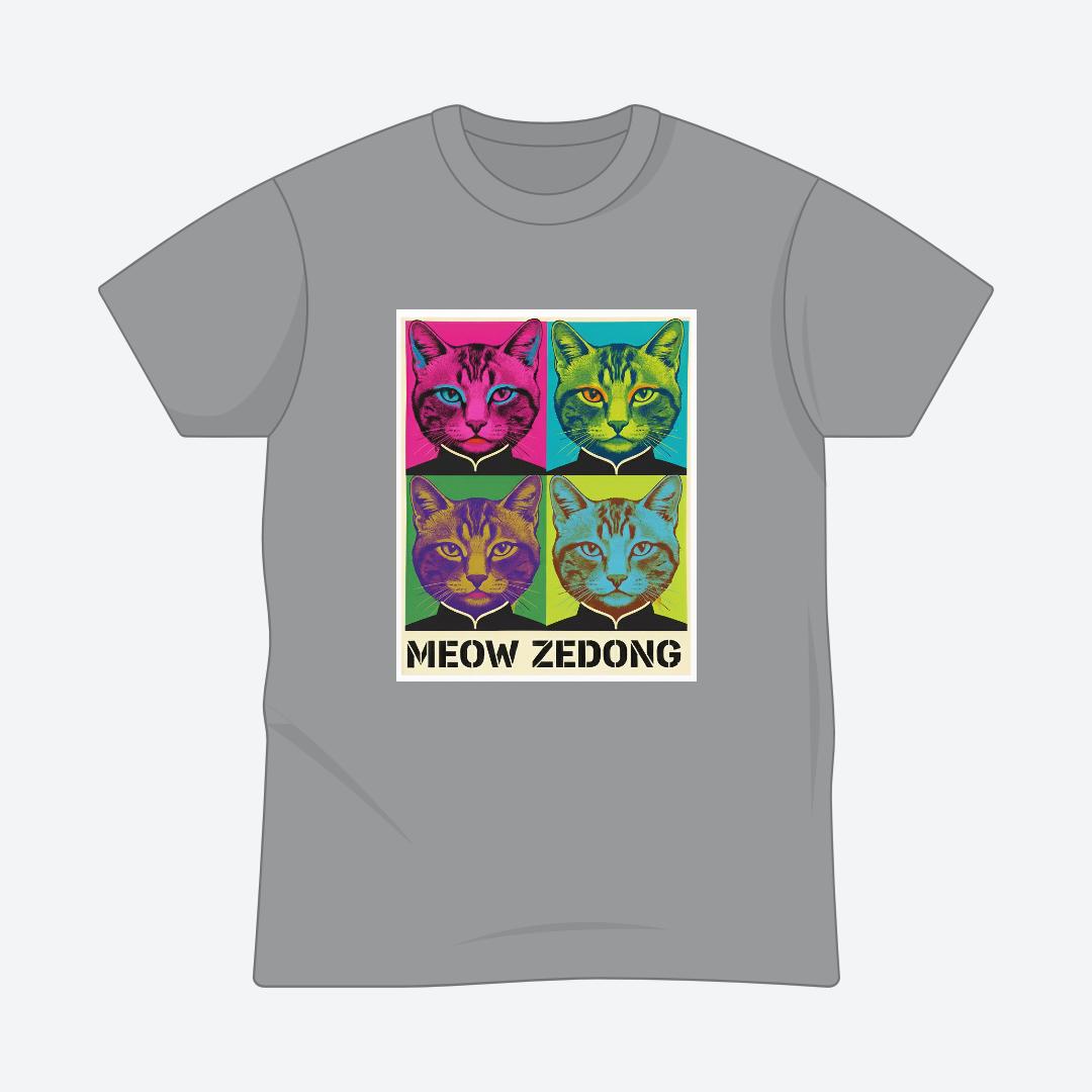 Meow Zedong T-shirt For Men