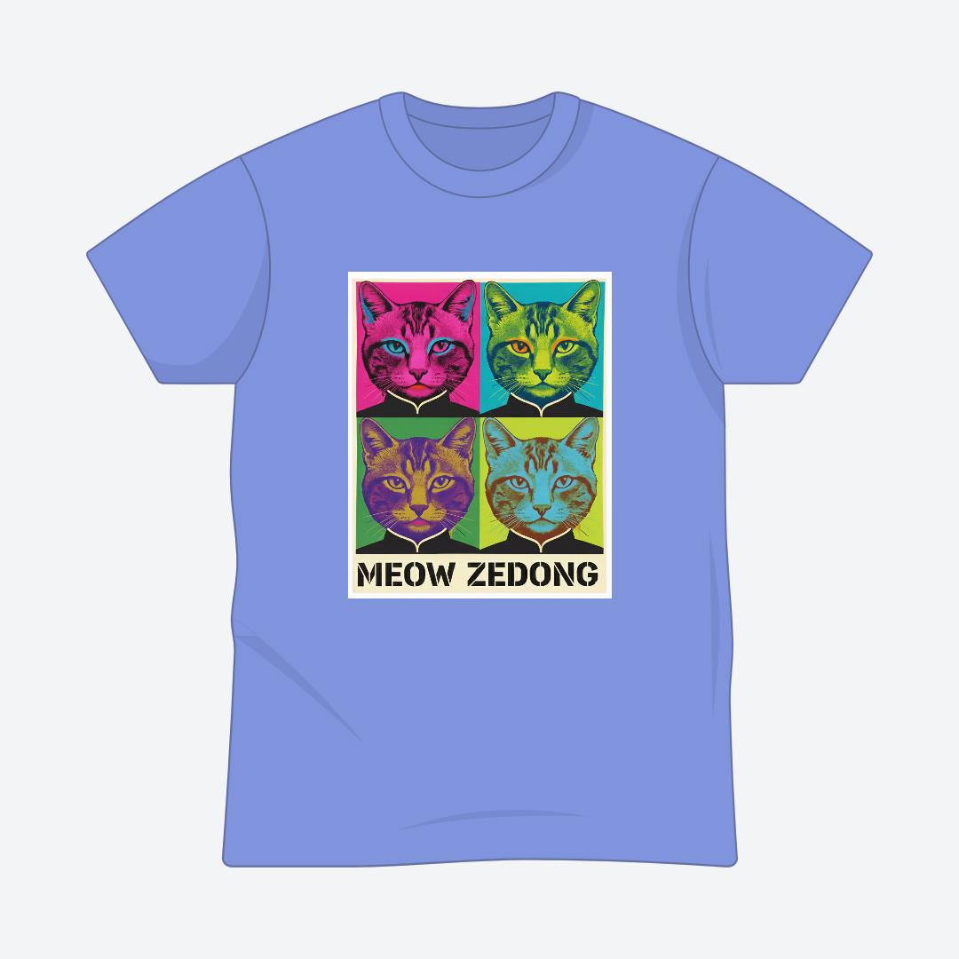 Meow Zedong T-shirt For Men