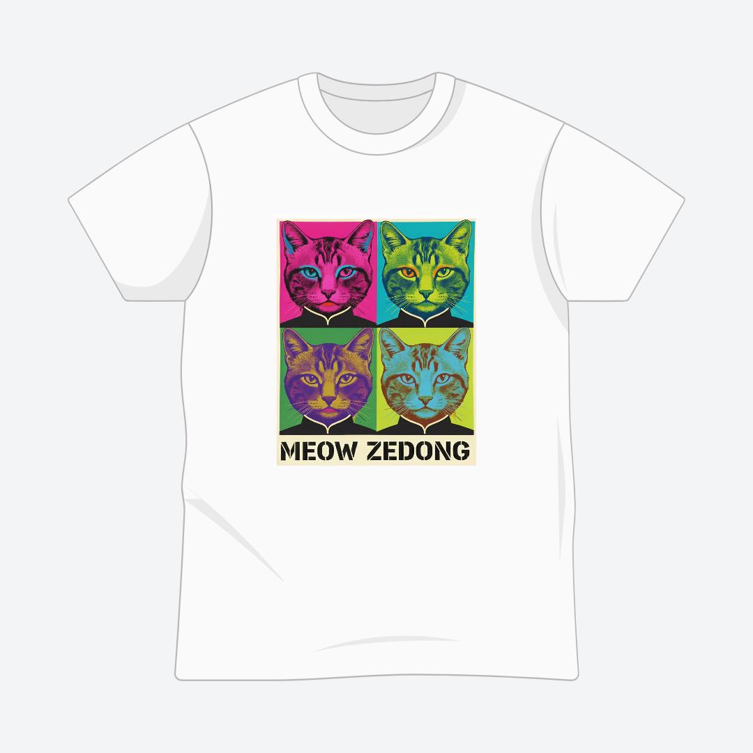 Meow Zedong T-shirt For Men
