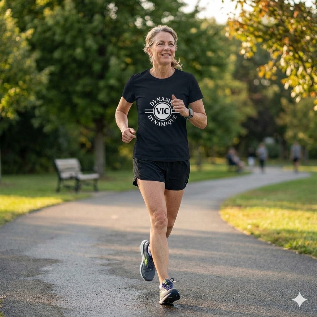 Dynamic Vic White logo Sport T-shirt