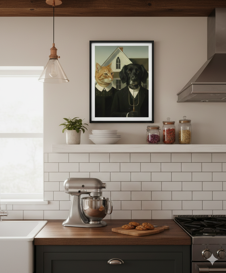 American Pawthic 12x16 '' Impression d'Art