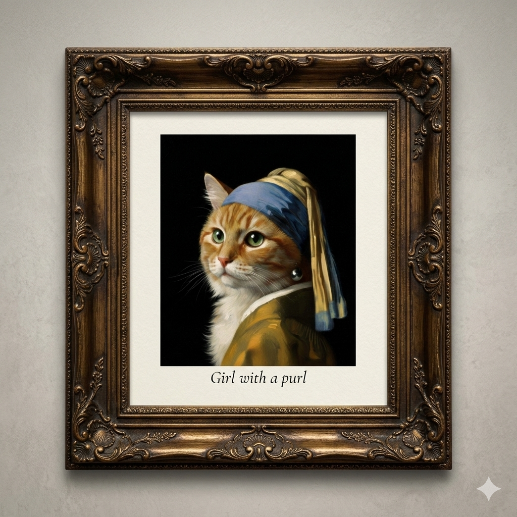 Girl with a purl 12x16'' Impression d'Art